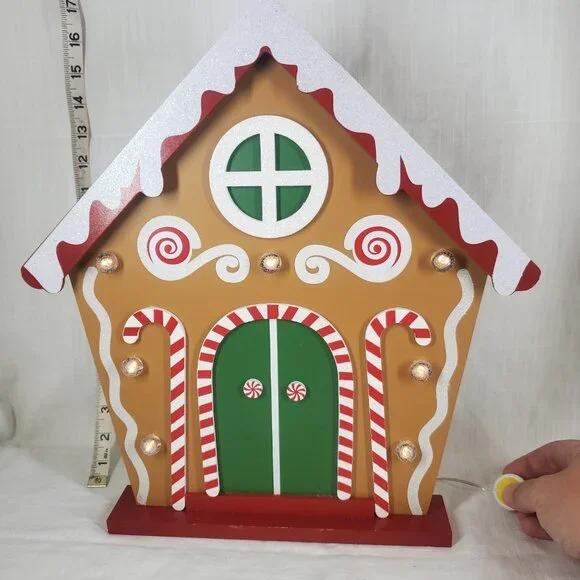 Hobby Lobby Light Up Stand Up Gingerbread House Christmas Decoration NWT - Picture 4 of 10